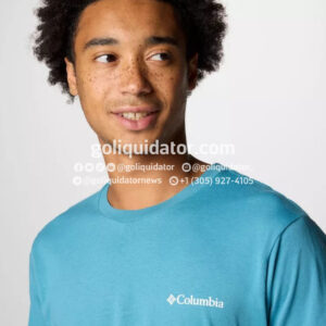 Pequeños lotes de camisetas para hombre de la marca Columbia, en liquidación al por mayor.