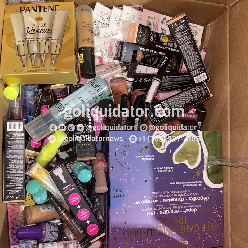 Pallets de artículos de aseo y belleza