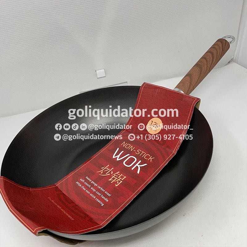 Lotes de woks antiadherentes de 12 pulgadas