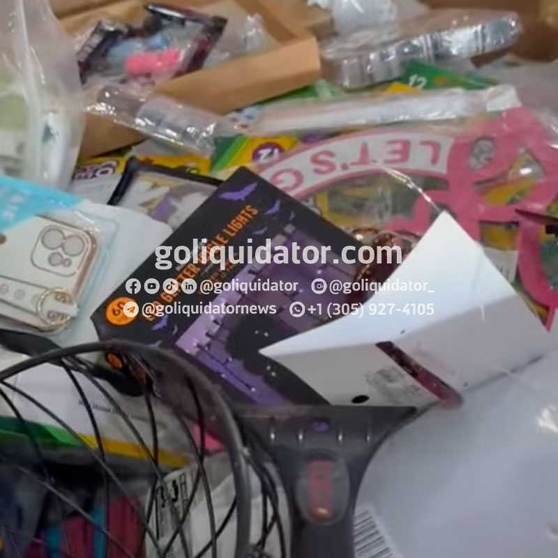 Pallets de mercancía en general para tiendas de descuento (bin stores)