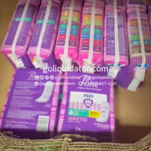 Lote de toallas sanitarias, tampones y productos para la incontinencia femenina