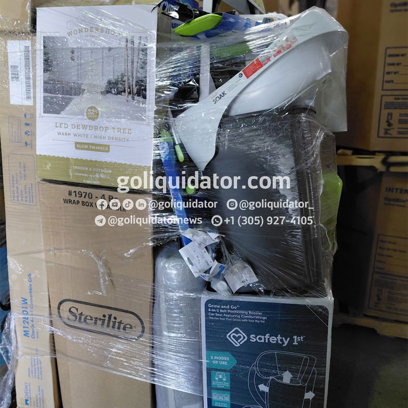 Pallets de mercancía en general de tiendas por departamentos