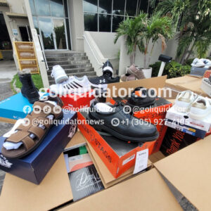 Zapatillas deportivas de marcas reconocidas, zapatos casuales y ropa de marca por contenedor
