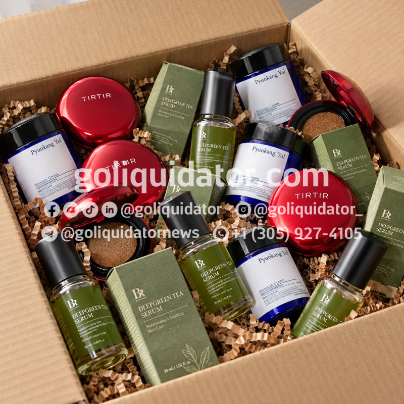 Pallets de cosméticos coreanos en liquidación