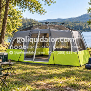 Camiones con artículos deportivos y equipamiento para actividades al aire libre